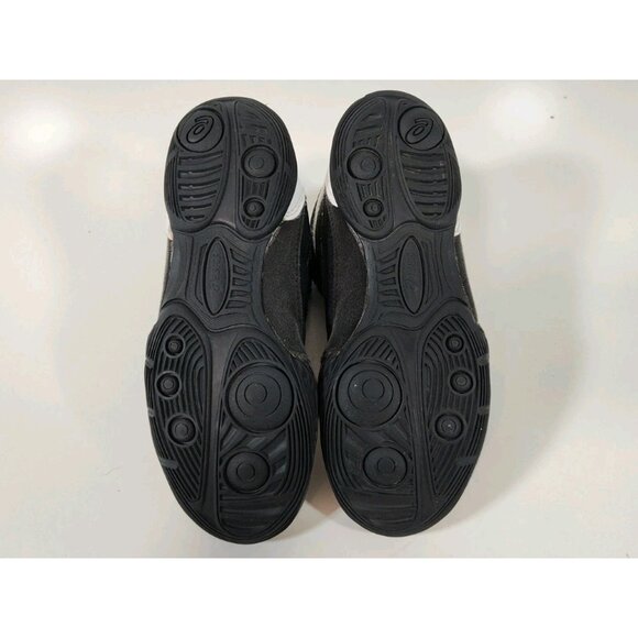 Asics Matflex 6 Wrestling Shoes Kids Youth 4 Boxing Black White Silver 1084A007 - Picture 10 of 12